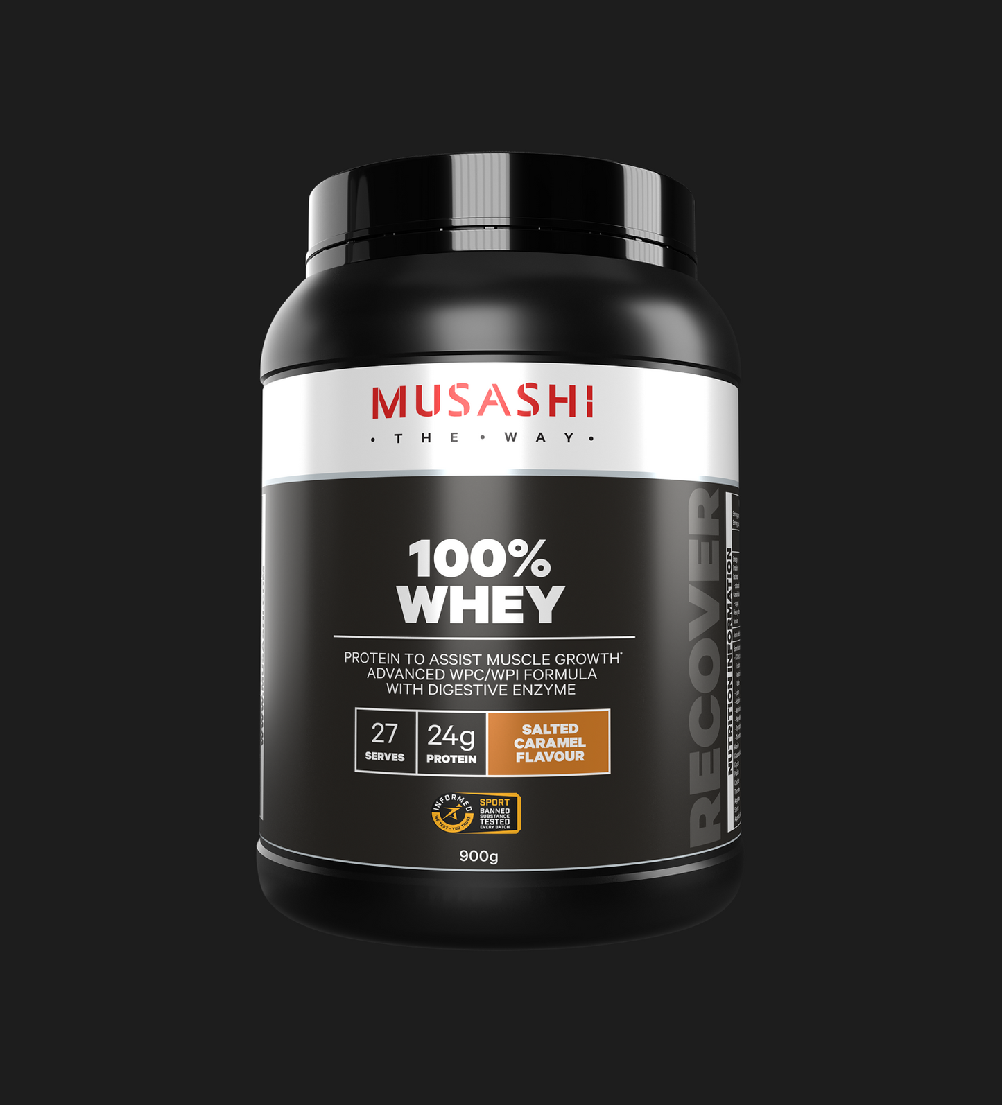 Musashi 100% Whey Protein Powder Caramel
